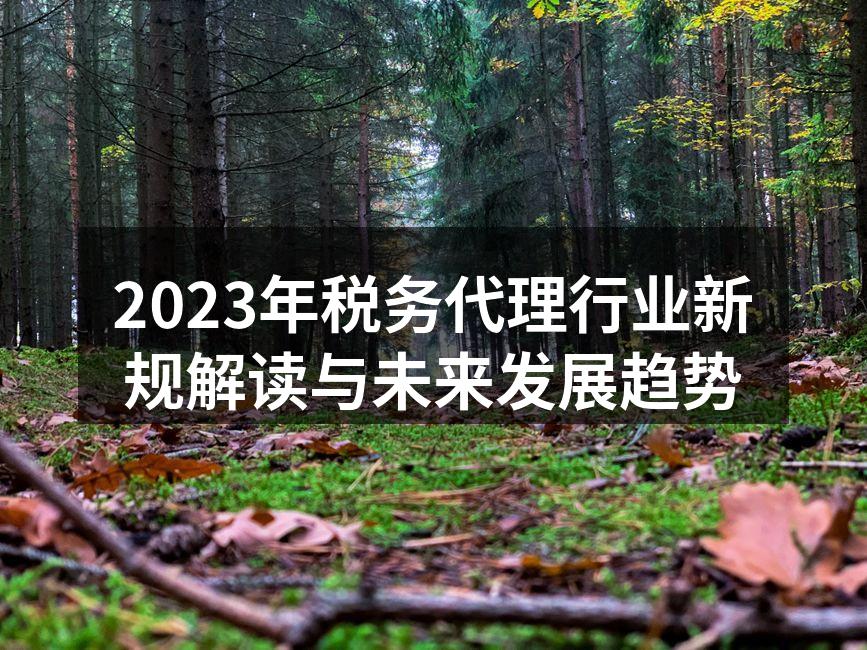 2023年税务代理行业新规解读与未来发展趋势
