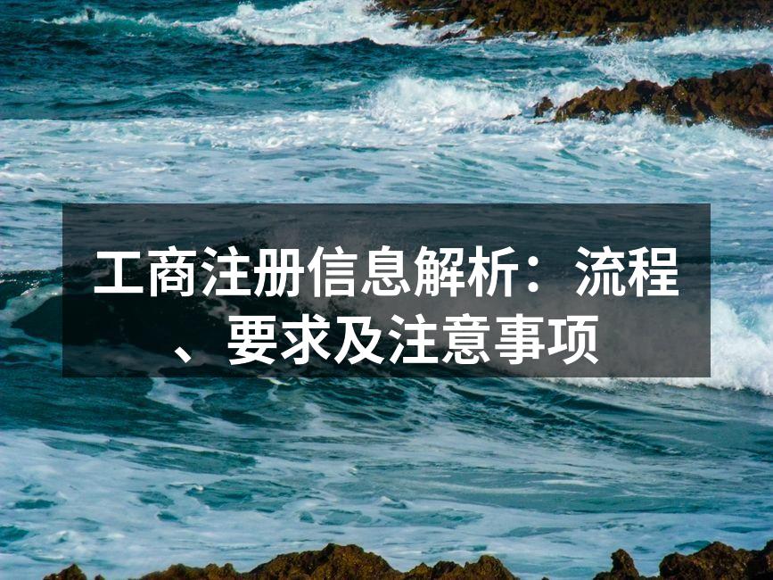工商注册信息解析：流程、要求及注意事项