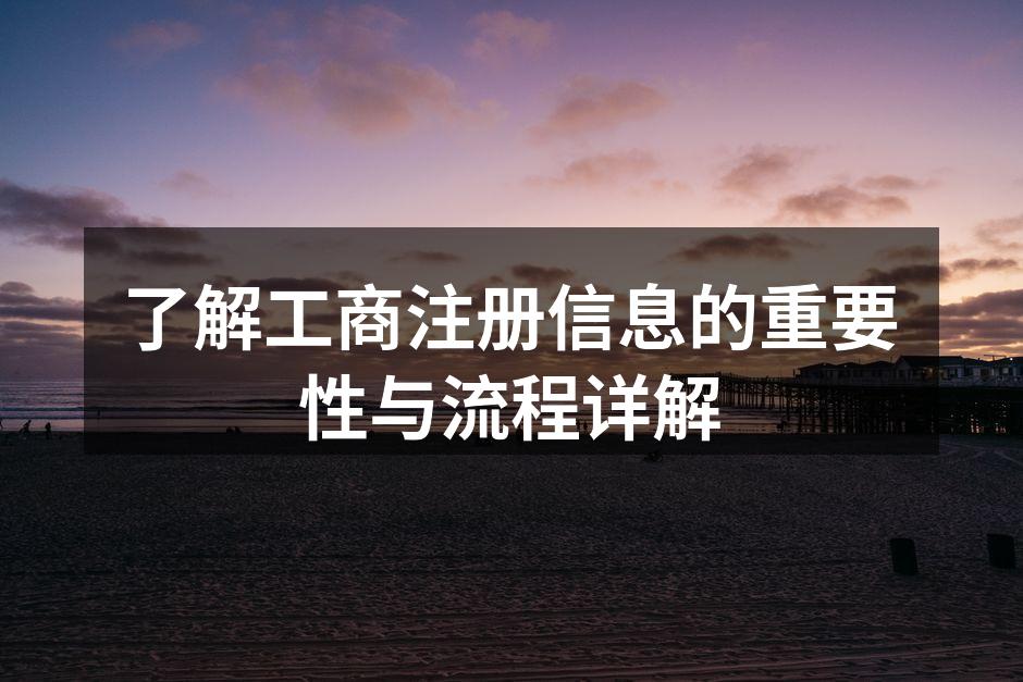 了解工商注册信息的重要性与流程详解