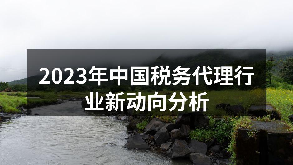 2023年中国税务代理行业新动向分析