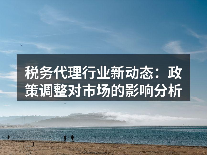 税务代理行业新动态：政策调整对市场的影响分析