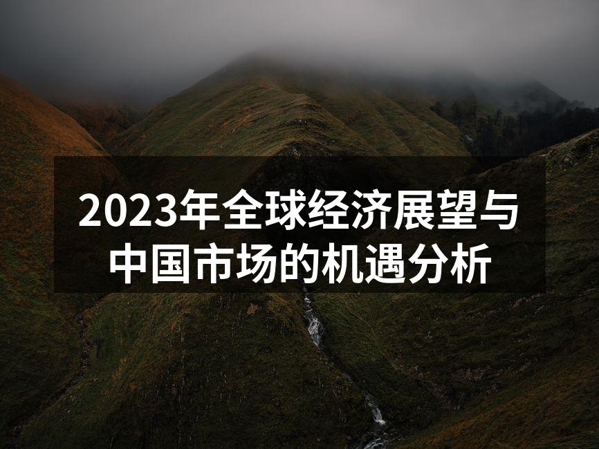 2023年全球经济展望与中国市场的机遇分析
